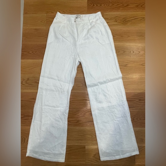 NWT DISSH Holden White Linen Pant / US 4 - Picture 3 of 8